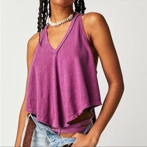 Free People x We The Free Kari Swing Tank Top in purple size small Brand New